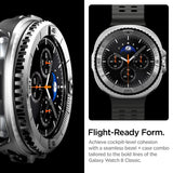 Spigen Bezel Tune Pro Pilot Cover til Samsung Galaxy Watch 8 Classic 46mm - Sølv