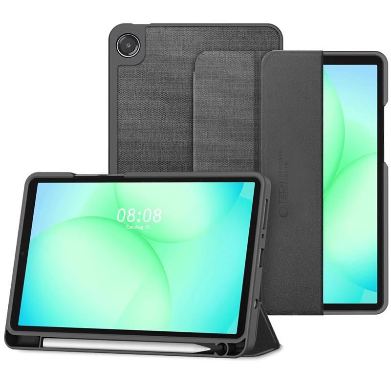 Tech-Protect SC Pen Canvas Case til Samsung Galaxy Tab A9 / A11 8.7 X110 / X115 / X133 / X135 - Grå