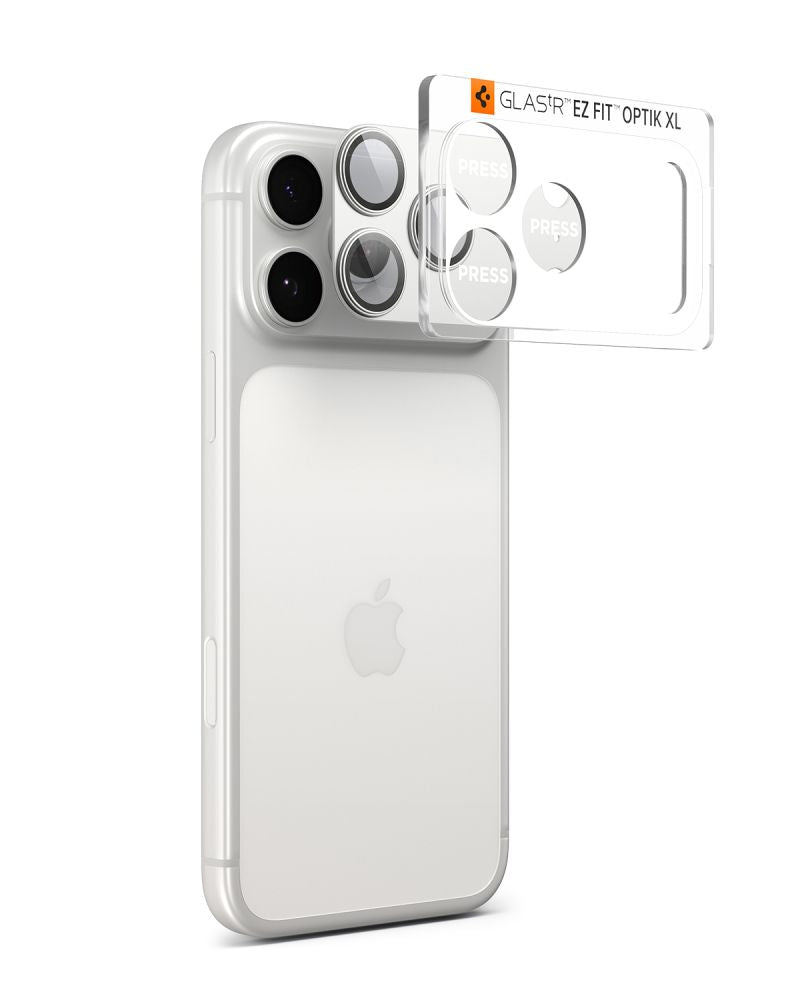 Spigen Optik Pro XL Kamera Lens Glas til iPhone 17 Pro - Sølv