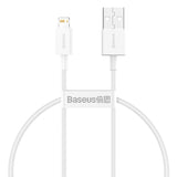 Baseus Superior-serien Kabel USB til Lightning, 2,4A, 0,25m (hvid)