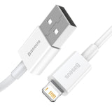 Baseus Superior-serien Kabel USB til Lightning, 2,4A, 0,25m (hvid)