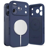 Tech-Protect Silicone MagSafe Case til iPhone 17 Pro - Navy Blue