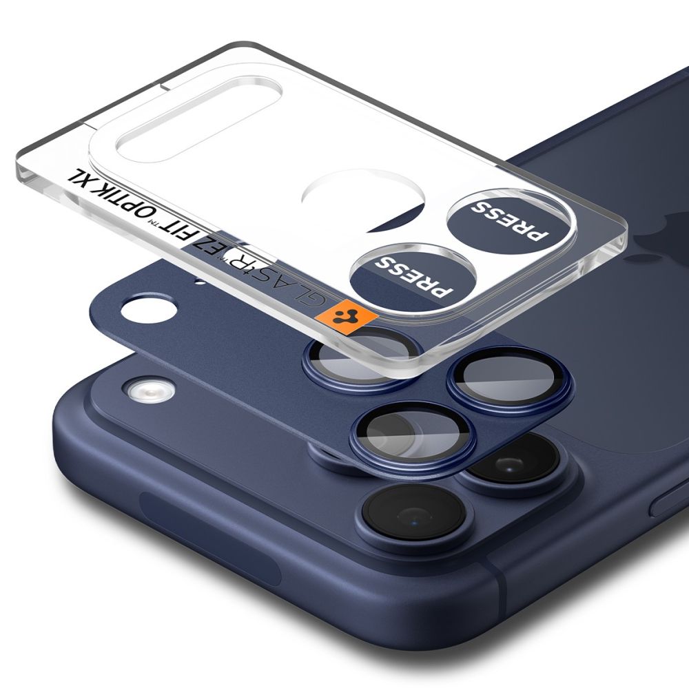 Spigen Optik Pro XL Kamera Lens Glas til iPhone 17 Pro - Navy Blue