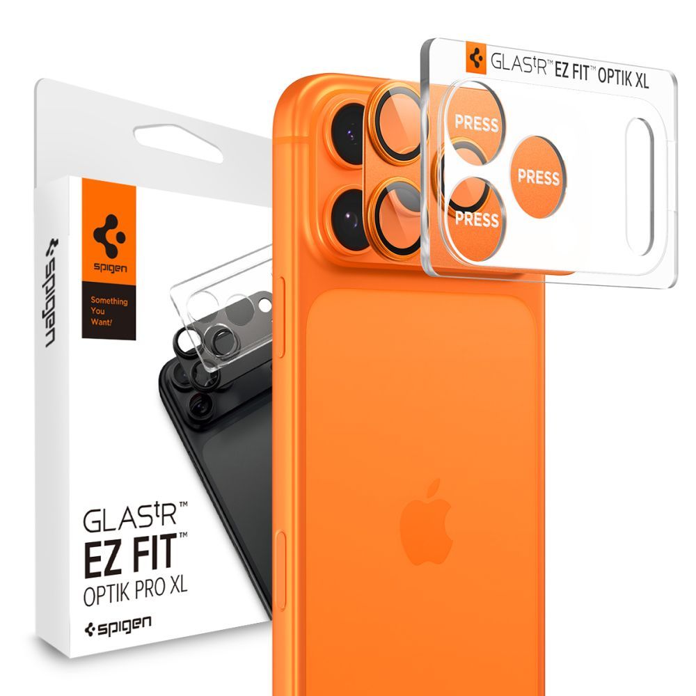 Spigen Optik Pro XL Kamera Lens Glas til iPhone 17 Pro Max - Orange