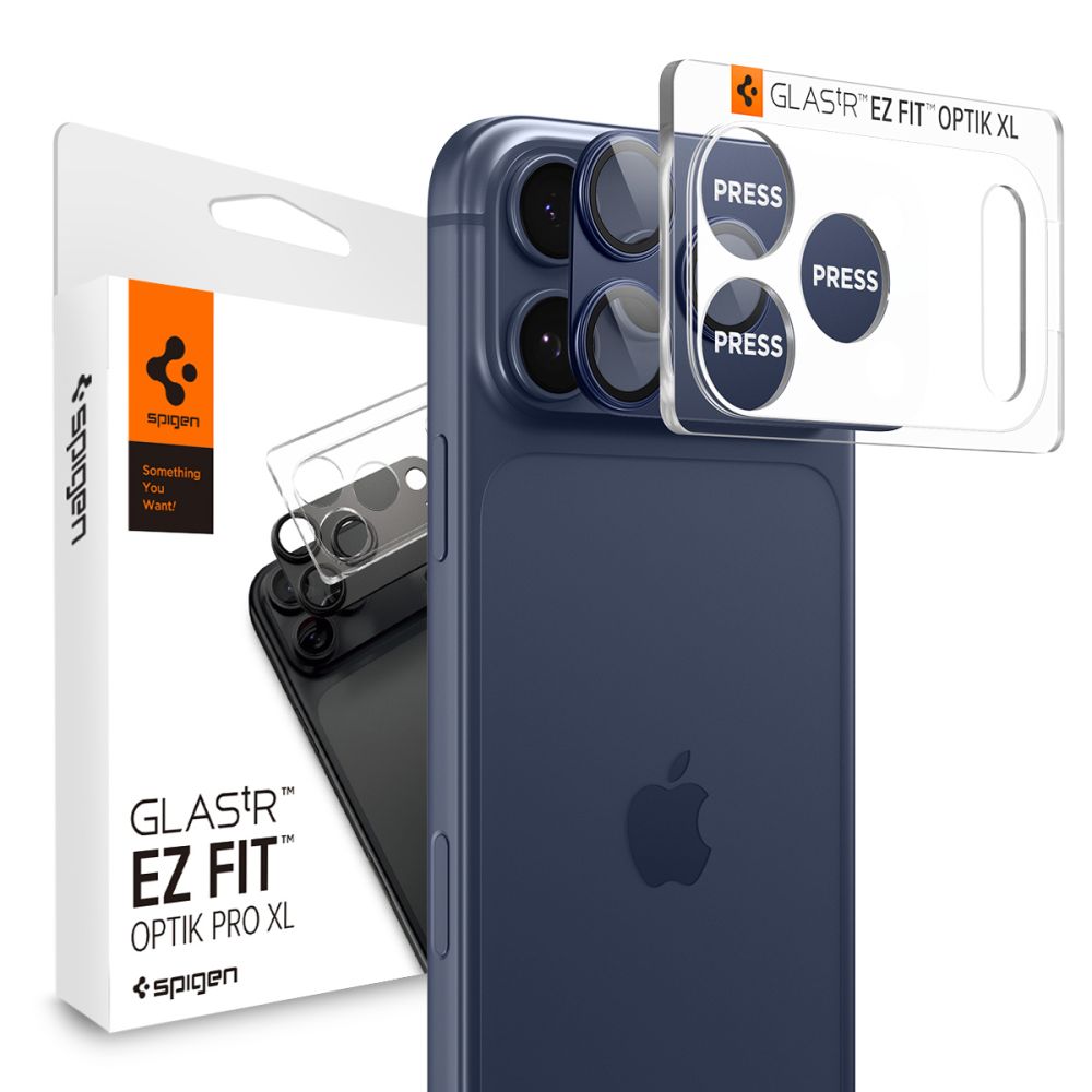 Spigen Optik Pro XL Kamera Lens Glas til iPhone 17 Pro Max - Navy Blue