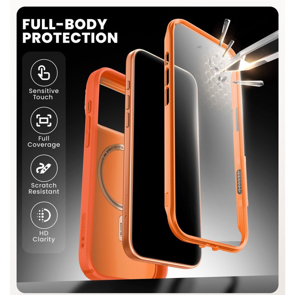 Supcase IBLSN Ares Flip MagSafe Case til iPhone 17 Pro - Orange