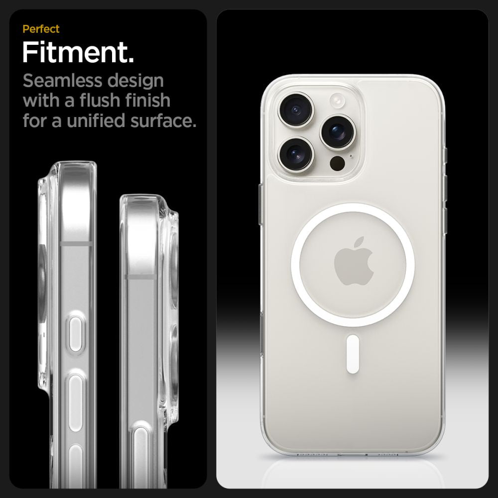 Spigen Thin Fit MagSafe Case til iPhone 16 Pro - Klar og hvid