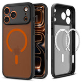 Spigen Ultra Hybrid MagSafe Case til iPhone 17 Pro Max - sort og orange