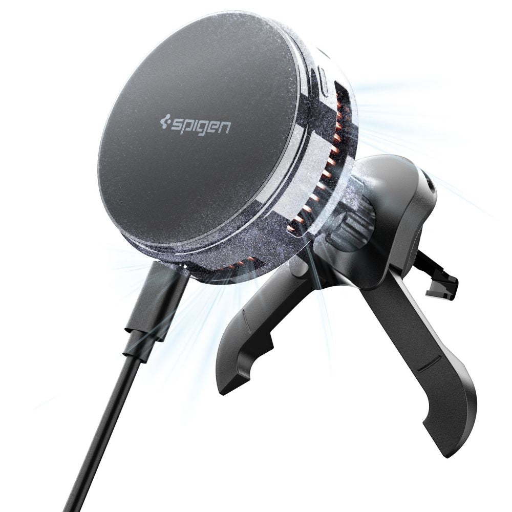 Spigen Essential EV25MFAQ Magnetisk MagSafe Car Air Vent Mount - sort