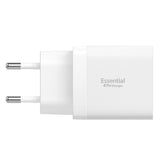 Spigen Essential EE472EU 2-port USC-C 47W vægoplader - hvid