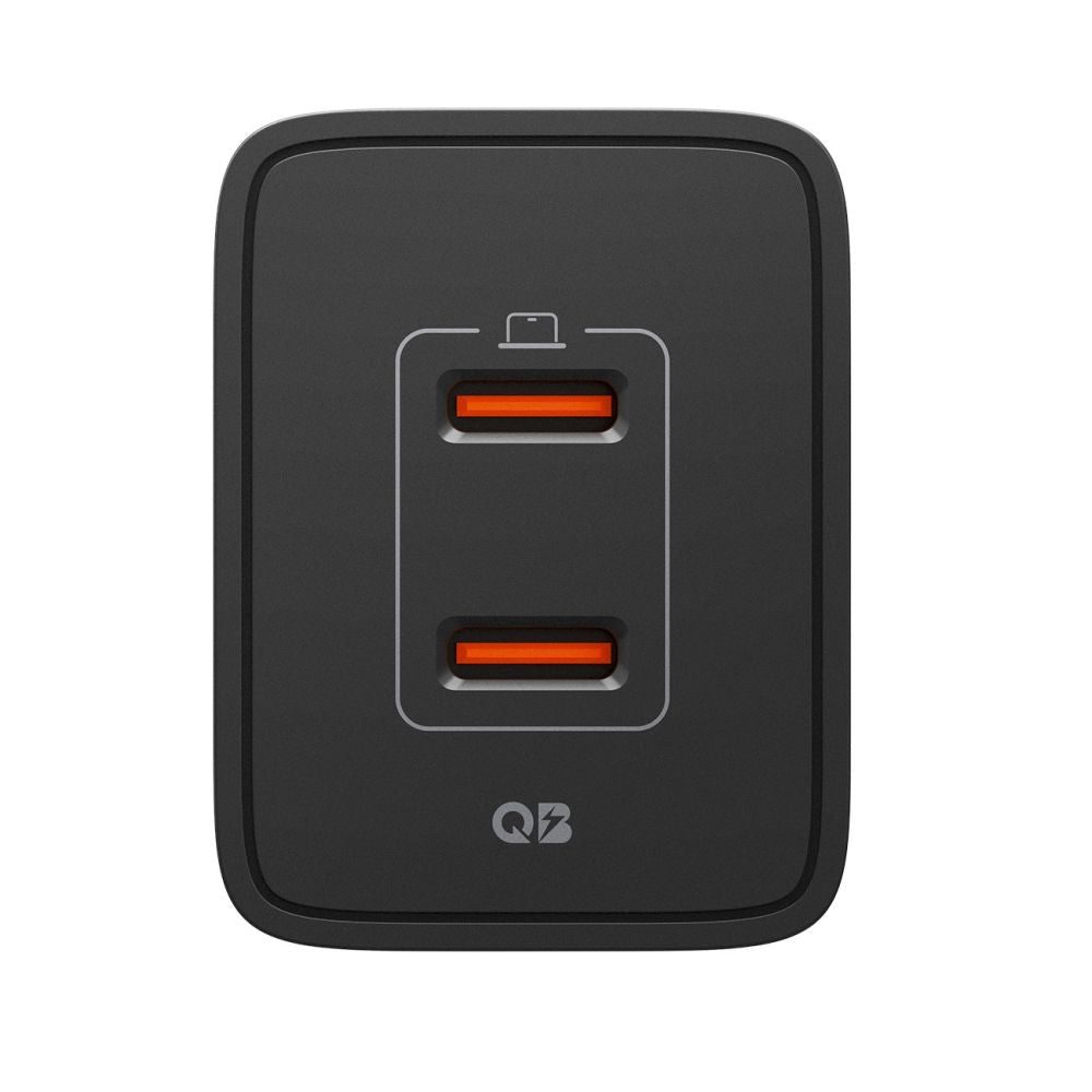 Spigen Essential EE472EU 2-port USC-C 47W vægoplader - sort