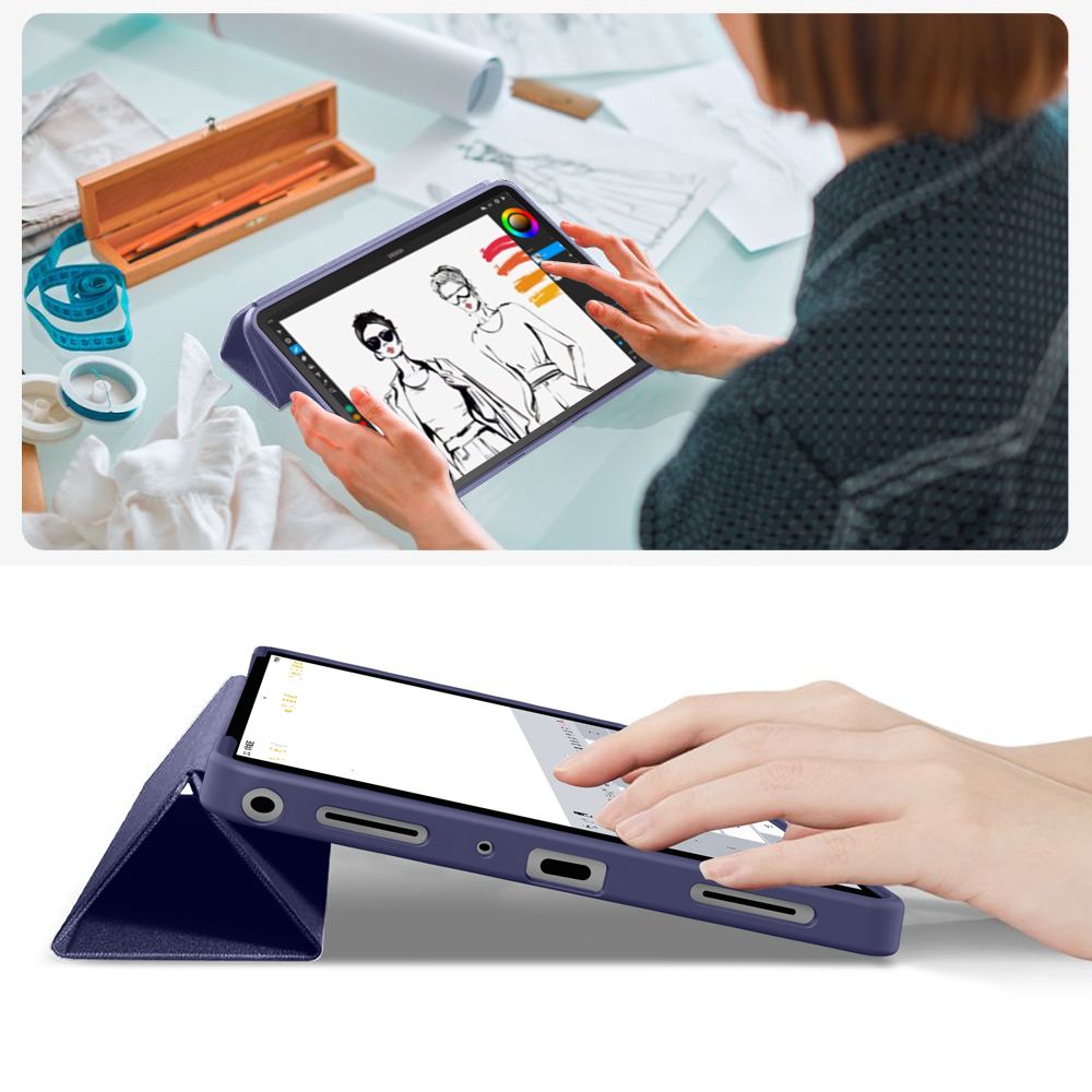 TechProtect SmartCase til Samsung Galaxy Tab A9+ / A11+ Plus 11.0 X210 / X215 / X216 / X230 / X235 / X236 - Navy Blue