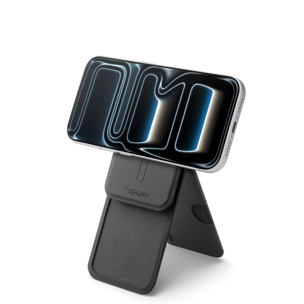 Spigen Slim Fold Tripod Wallet S314-2 MagSafe Magnetisk Telefonkasse - sort