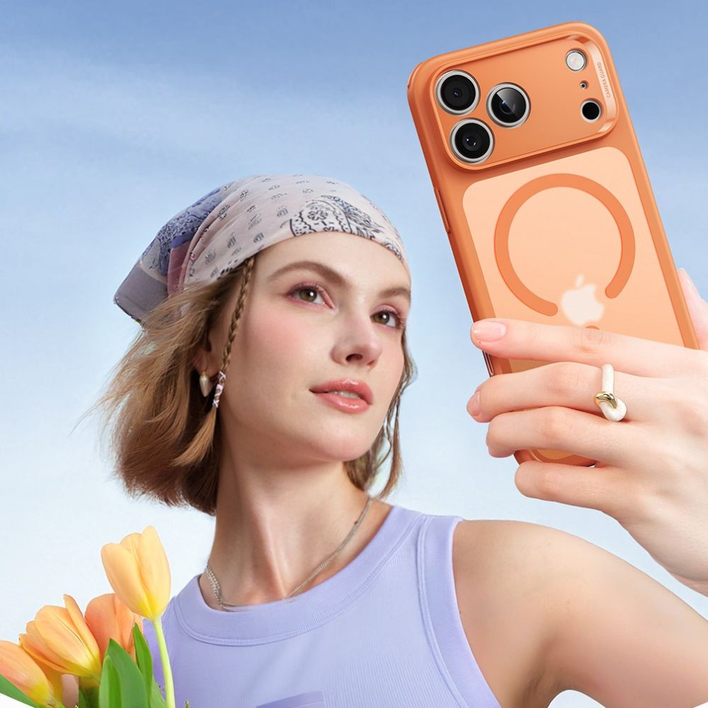 ESR Classic Hybrid MagSafe Case til iPhone 17 Pro Max - Clear Orange