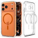 Spigen Ultra Hybrid MagSafe Case til iPhone 17 Pro - Clear Orange