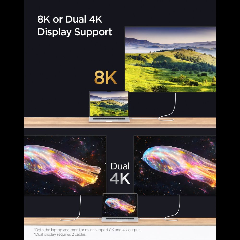 Spigen EB24012CC USB-C-kabel 240W 120cm - hvid