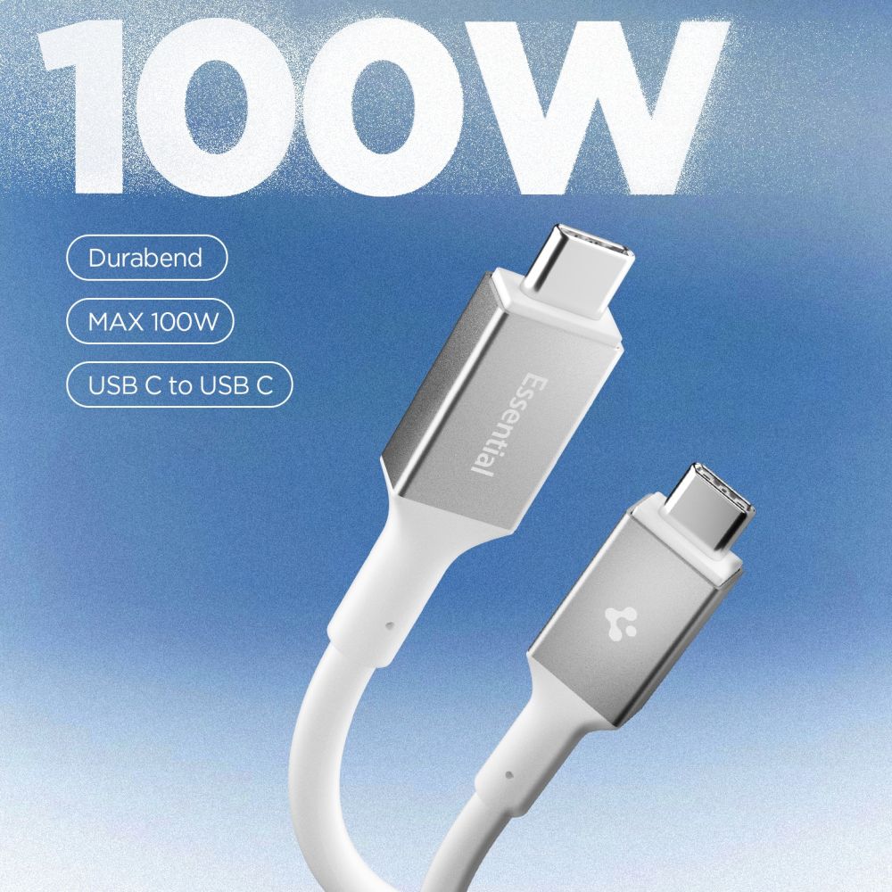 Spigen EB10020CC USB-C-kabel 100W 200cm - hvid