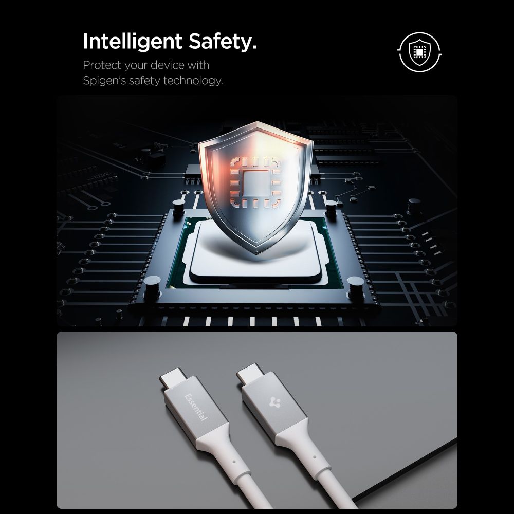 Spigen EB10020CC USB-C-kabel 100W 200cm - hvid