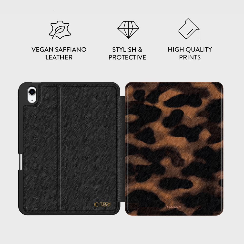Tech-Protect Lamano-foder for iPad 10.9  10 / 2022 / 11  11 / 2025 - brun og sort
