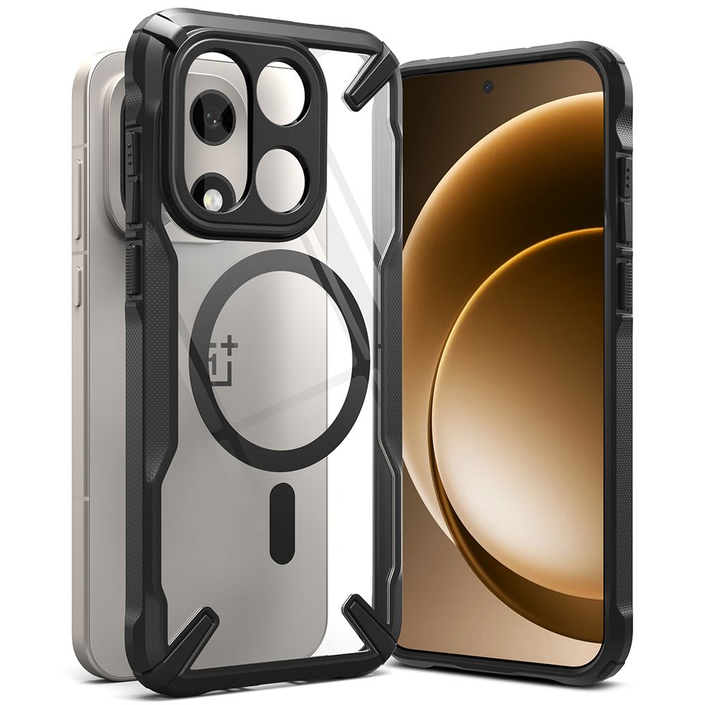 Ringke Fusion X Magnetisk MagSafe Case til OnePlus 15 - Clear Black