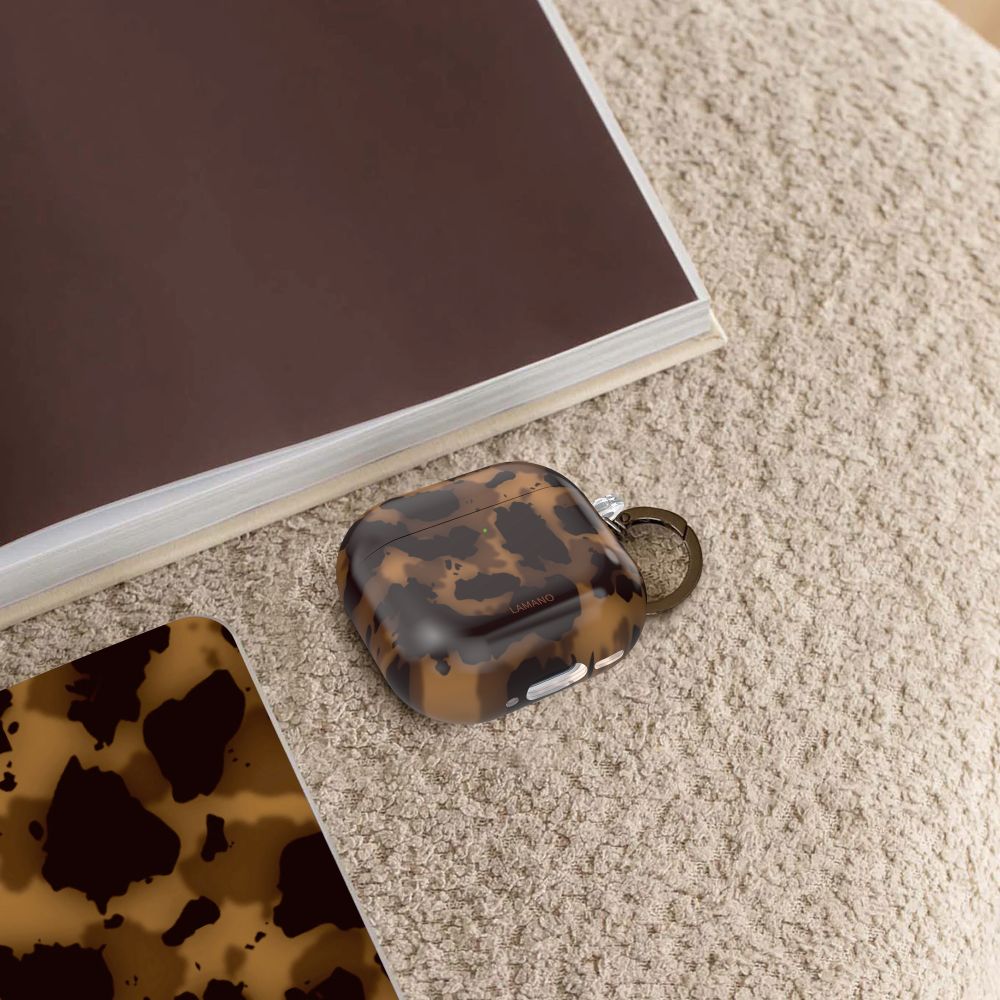 Tech-Protect Lamano-kasse til AirPods 4 - brun og sort