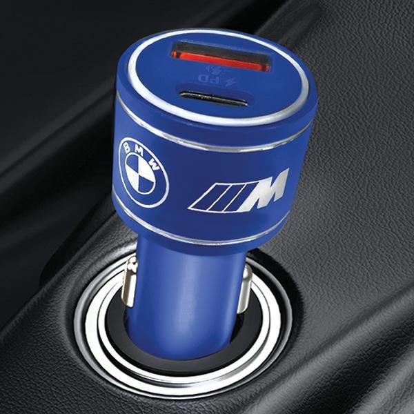 BMW M Edition PD-QC 3.0 20W Biloplader - Blå/Sort