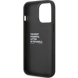 BMW læder Carbon Case til iPhone 13 Pro Max - sort