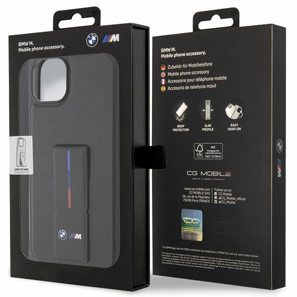 BMW Grip Stand Hot Stamp Case til iPhone 14 / 15 / 13 - sort