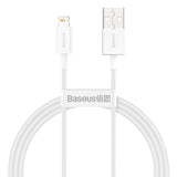Baseus Superior-serien Kabel USB til Lightning, 2,4A, 1m (hvid)