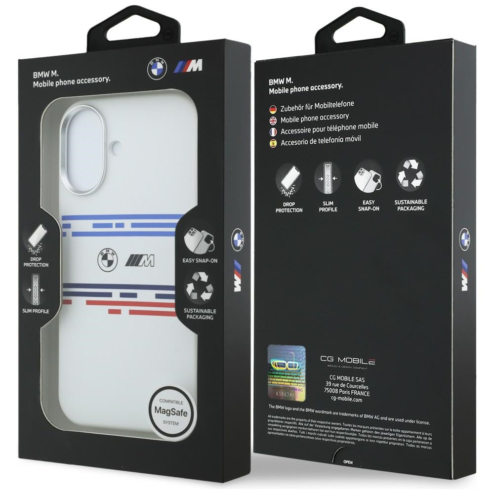 BMW M Silicon Horizontal Line MagSafe Case til iPhone 17 - hvid