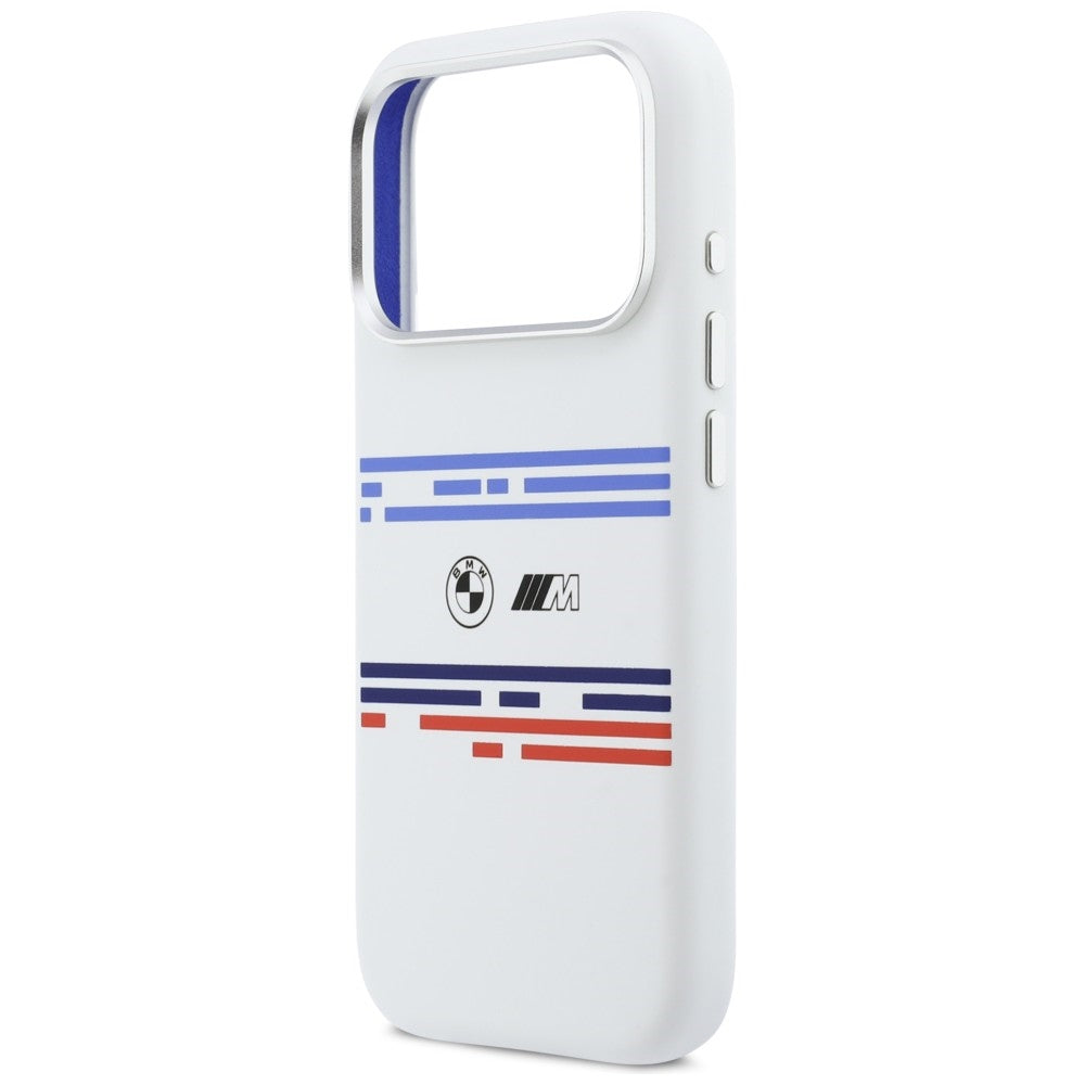 BMW M Silicon Horizontal Line MagSafe Case til iPhone 17 Pro - hvid