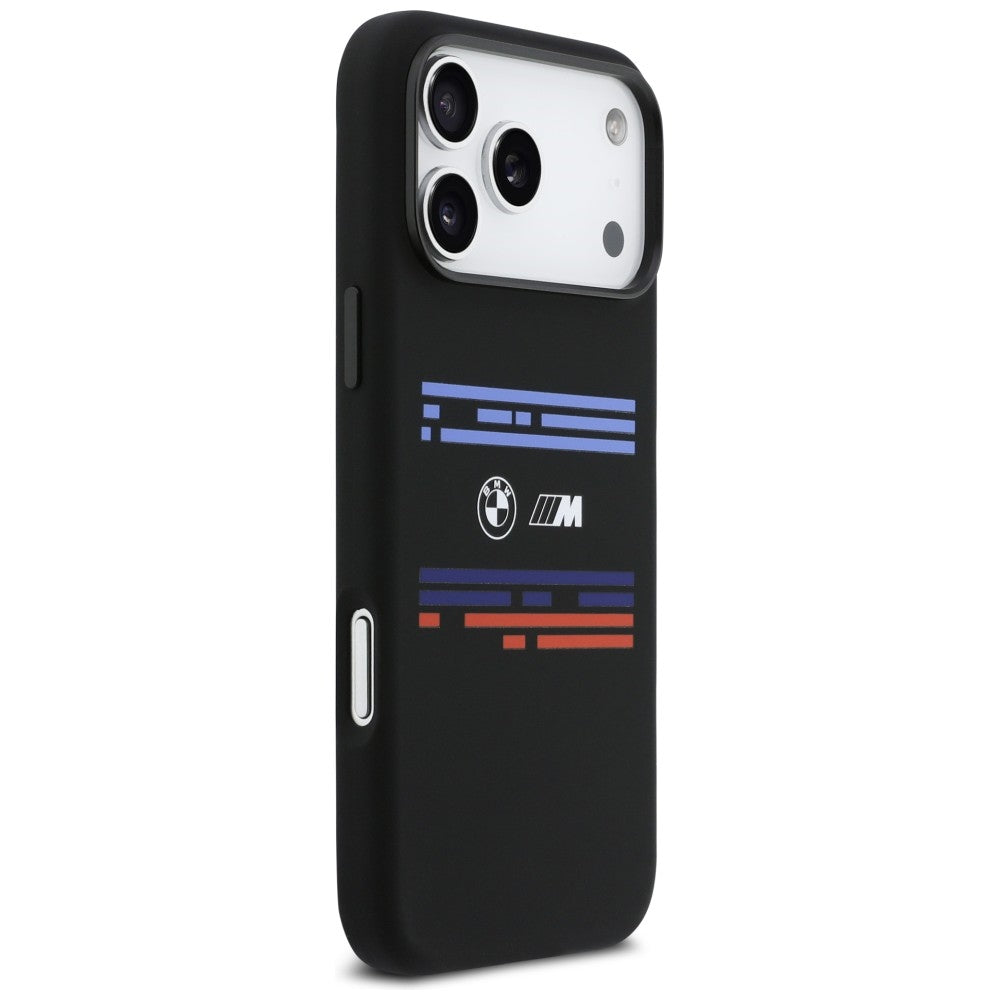 BMW M Silicon Horizontal Line MagSafe Case til iPhone 17 Pro Max - sort