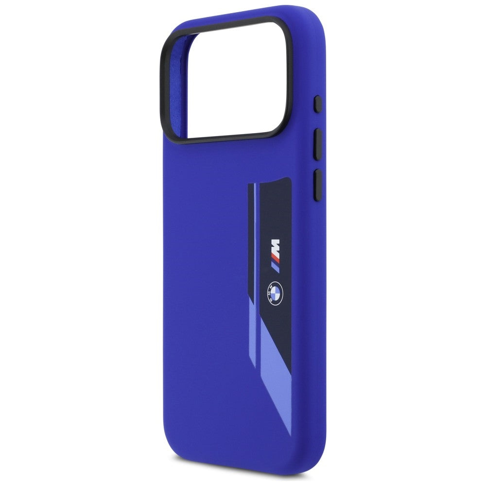 BMW M Silicon Vertical Logo MagSafe Case til iPhone 17 Pro Max - Navy Blue