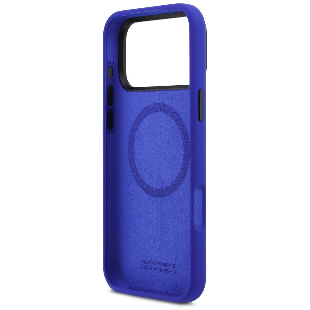 BMW M Silicon Vertical Logo MagSafe Case til iPhone 17 Pro Max - Navy Blue