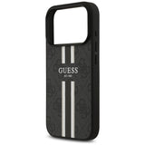 Guess 4G Printed Stripes MagSafe case til iPhone 17 Pro - sort
