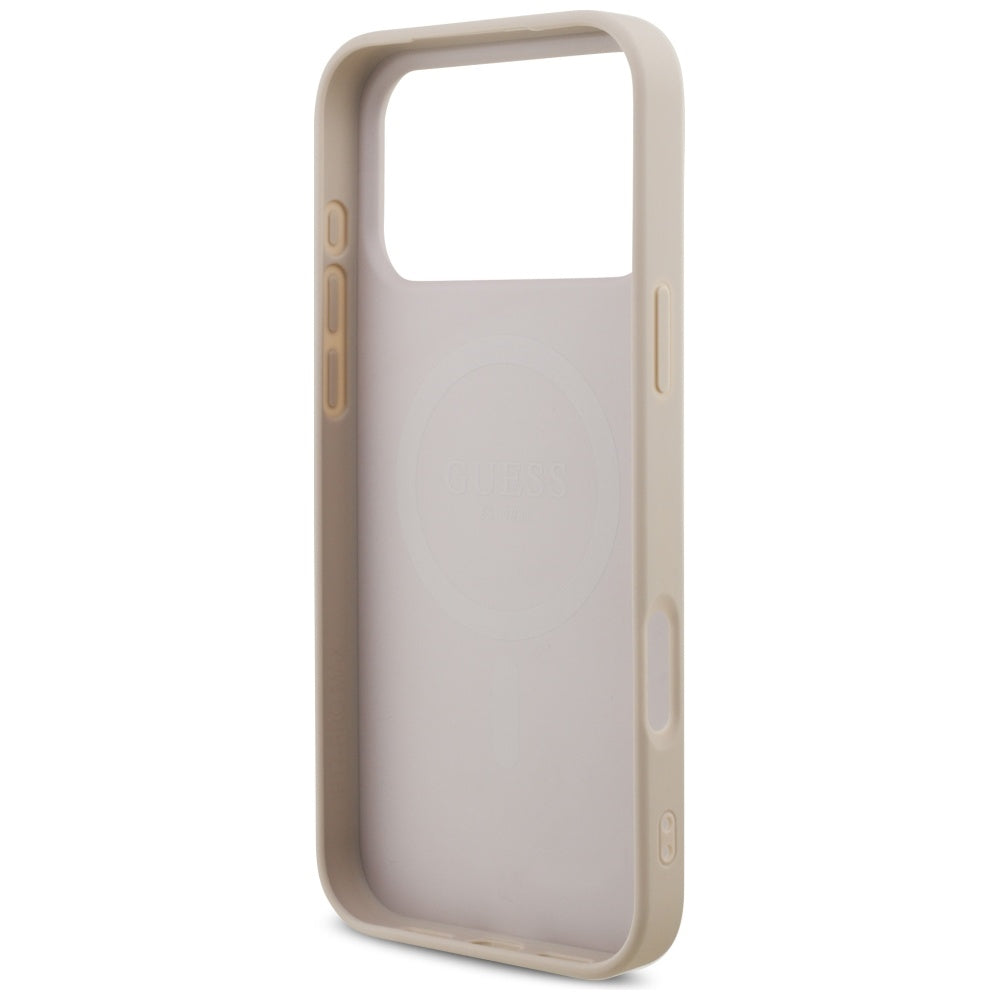 Guess 4G Strap Triangle Logo MagSafe Case til iPhone 17 Pro Max - Pink