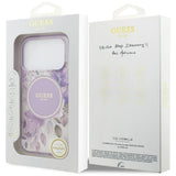 Guess IML Flower & Tonal Circle MagSafe-kasse til iPhone 17 Pro - lilla