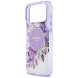 Guess IML Flower & Tonal Circle MagSafe-hylster til iPhone 17 Pro Max - lilla