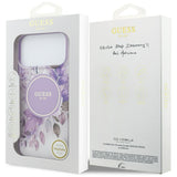 Guess IML Flower & Tonal Circle MagSafe-hylster til iPhone 17 Pro Max - lilla