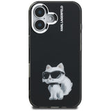 Karl Lagerfeld IML Aquarelle Choupette & Logo iPhone 16 Case - sort