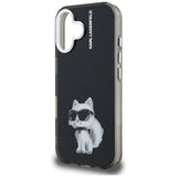 Karl Lagerfeld IML Aquarelle Choupette & Logo iPhone 16 Case - sort