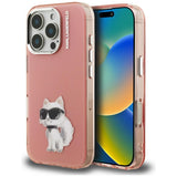 Karl Lagerfeld IML Aquarelle Choupette & Logo Case til iPhone 16 Pro Max - Pink