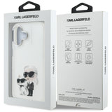 Karl Lagerfeld IML Aquarelle Karl & Choupette & Logo iPhone 16 Case - Hvid