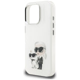 Karl Lagerfeld IML Aquarelle Karl & Choupette & Logo iPhone 16 Pro Case - Hvid