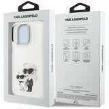 Karl Lagerfeld IML Aquarelle Karl & Choupette & Logo Case til iPhone 16 Pro Max - Hvid