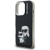 Karl Lagerfeld IML Aquarelle Karl & Choupette & Logo Case til iPhone 16 Pro Max - sort