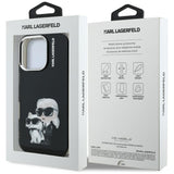 Karl Lagerfeld IML Aquarelle Karl & Choupette & Logo Case til iPhone 16 Pro Max - sort