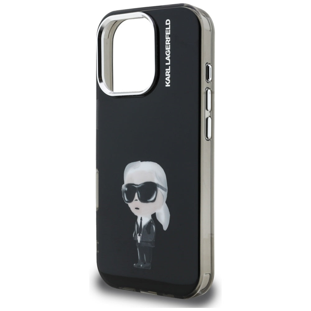 Karl Lagerfeld IML Aquarelle Karl & Logo MagSafe Case til iPhone 16 Pro - sort