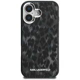Karl Lagerfeld IML Leopard Pattern MagSafe Case til iPhone 16 - sort