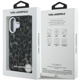 Karl Lagerfeld IML Leopard Pattern MagSafe Case til iPhone 16 - sort